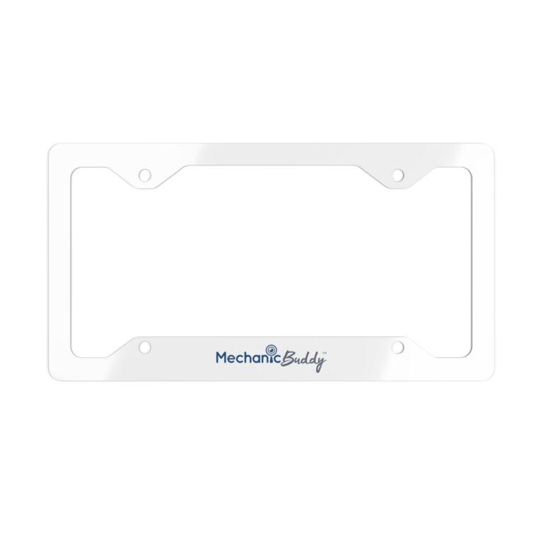 Mechanic Buddy License Plate Frame silver