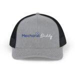 Mechanic Buddy Snapback Trucker Cap grey and black front